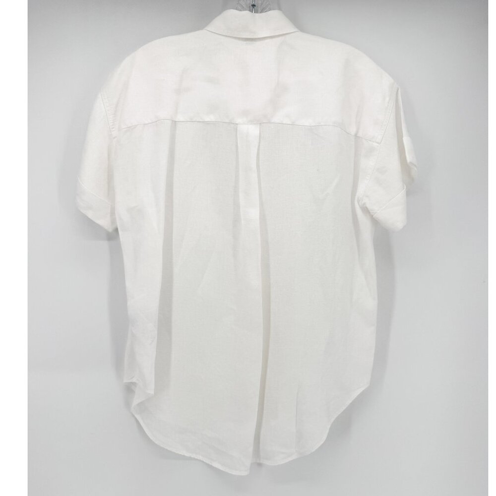 BAIRD MCNUTT Irish linen for J. Crew Capitaine shirt White XS - Picture 3 of 7